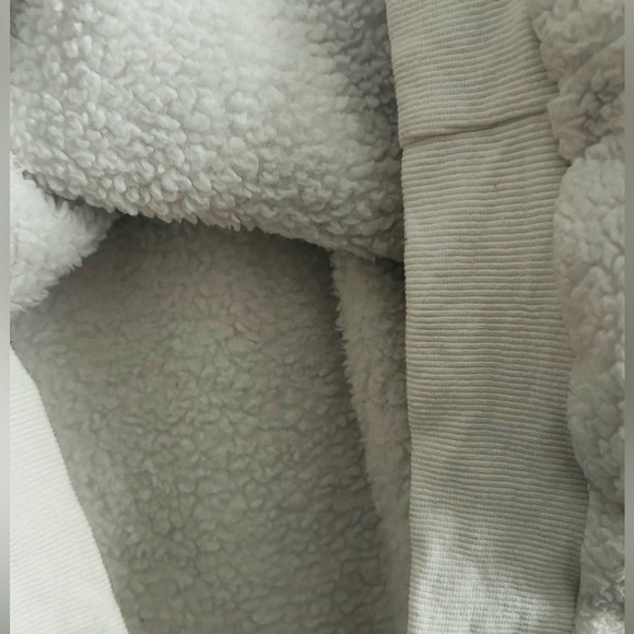 LONGYUAN Fuzzy Cozy Brown and White Sherpa Hoodie with pockets, size 2X - Picture 7 of 8